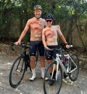 Fidel and Yui with their road bikes